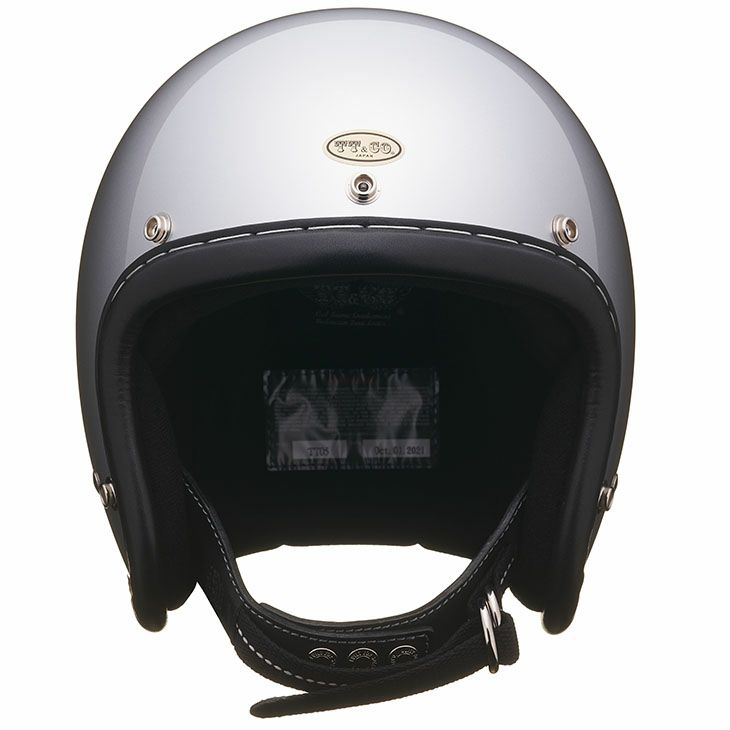 DOT SUPER MAGNUM GENUINE LEATHER TRIM BLACK LEATHER SILVER METALLIC