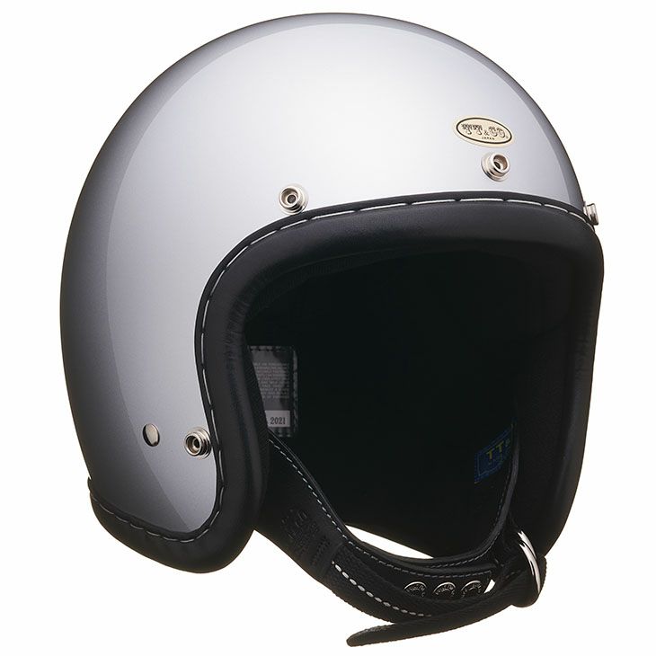 DOT SUPER MAGNUM GENUINE LEATHER TRIM BLACK LEATHER SILVER METALLIC