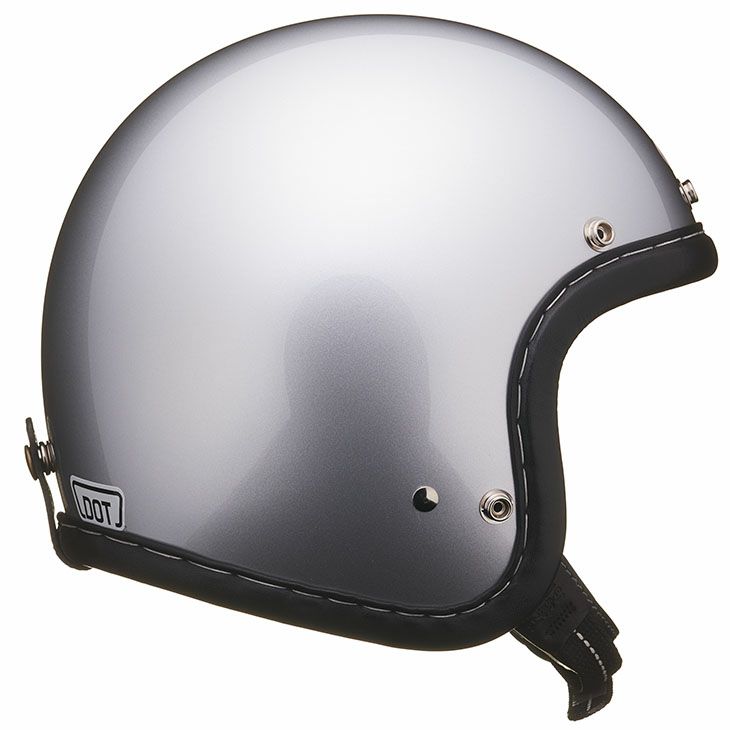 DOT SUPER MAGNUM GENUINE LEATHER TRIM BLACK LEATHER SILVER METALLIC