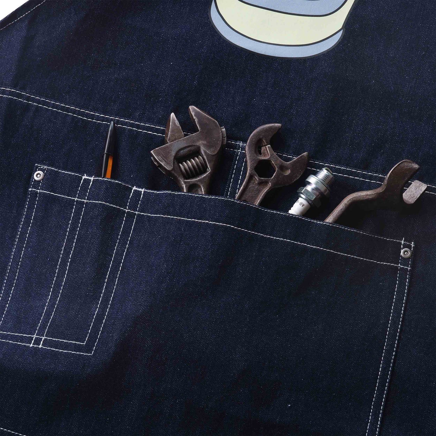 Baby Star Apron Dark Indigo