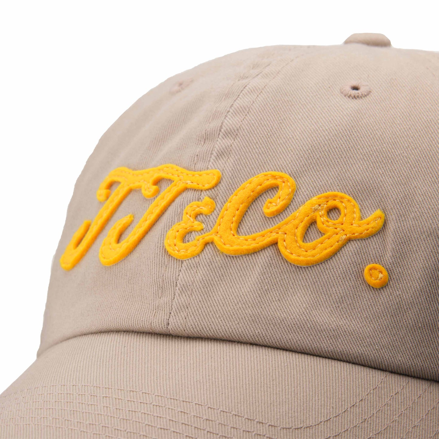 TT&CO. CAP BEIGE ORANGE LOGO