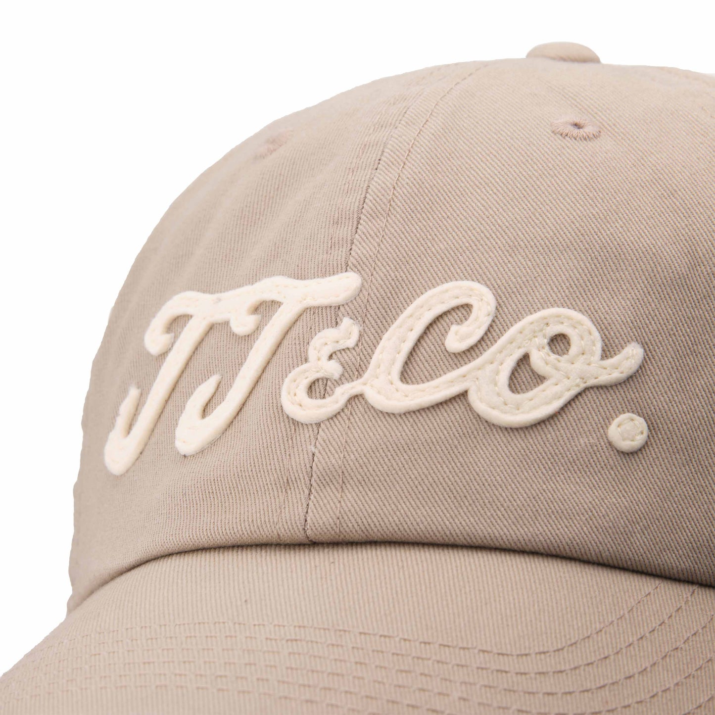 TT&CO. CAP BEIGE WHITE LOGO