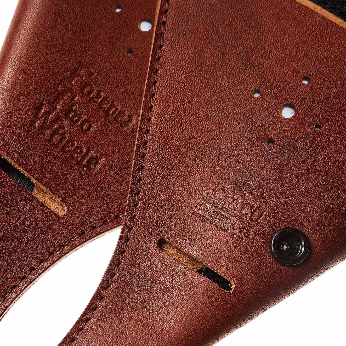 EAR COVERS GENUINE LEATHER BROWN