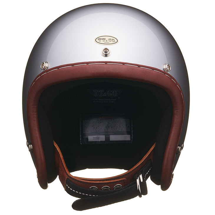 DOT SUPER MAGNUM GENUINE LEATHER TRIM BROWN LEATHER SILVER METALLIC