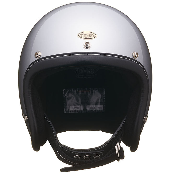 SUPER MAGNUM XXL SIZE GENUINE LEATHER TRIM BLACK LEATHER SILVER METALLIC