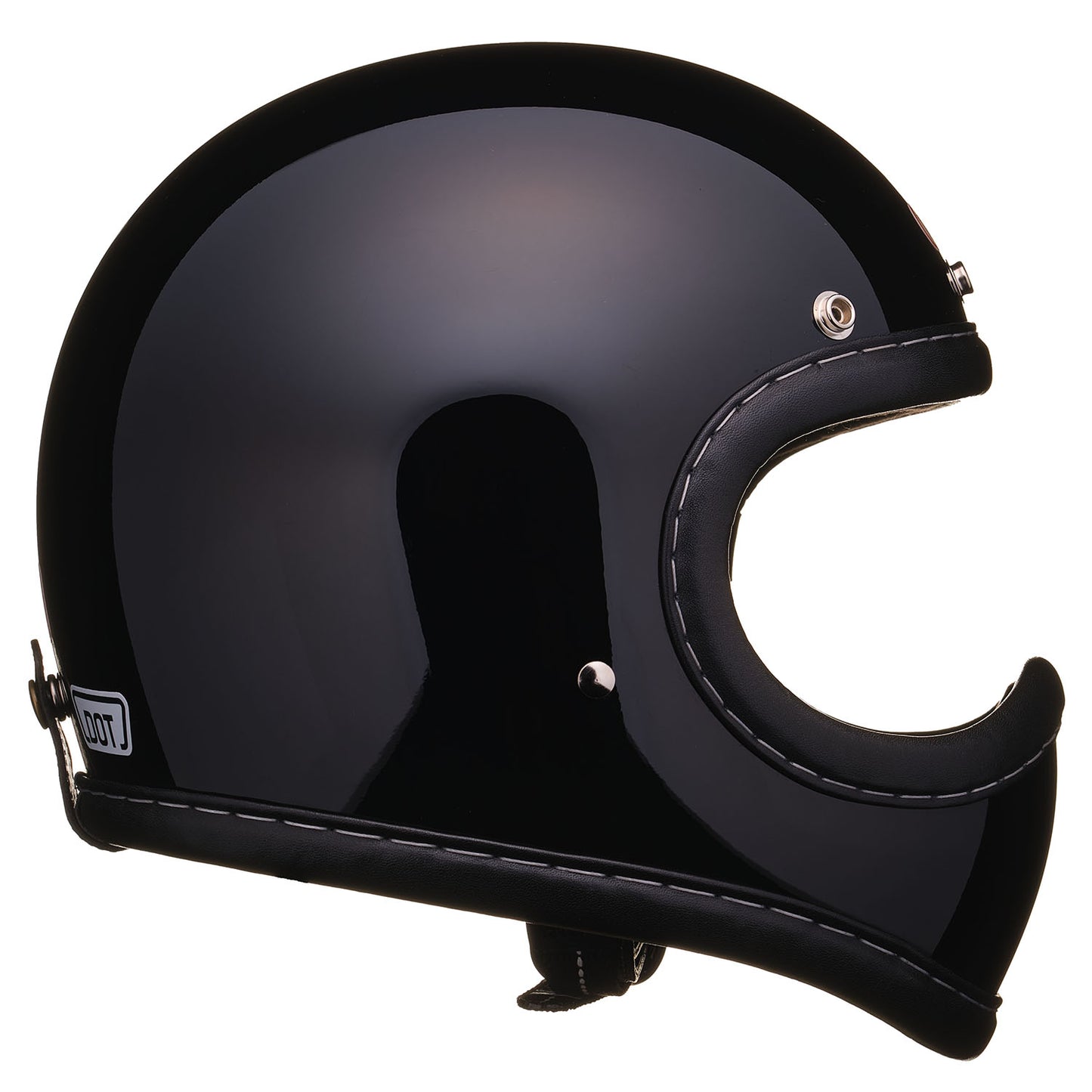 DOT TOECUTTER GENUINE LEATHER TRIM BLACK LEATHER BLACK