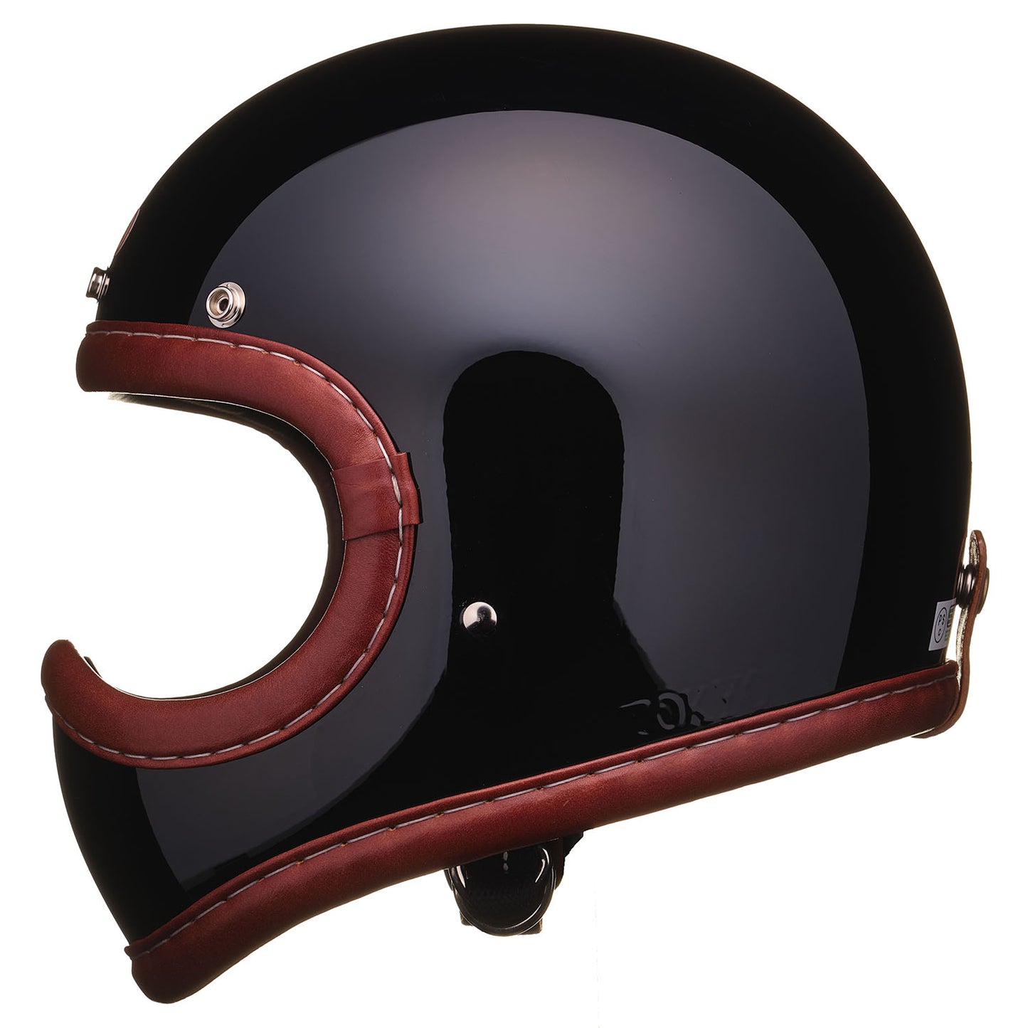 DOT TOECUTTER GENUINE LEATHER TRIM BROWN LEATHER BLACK