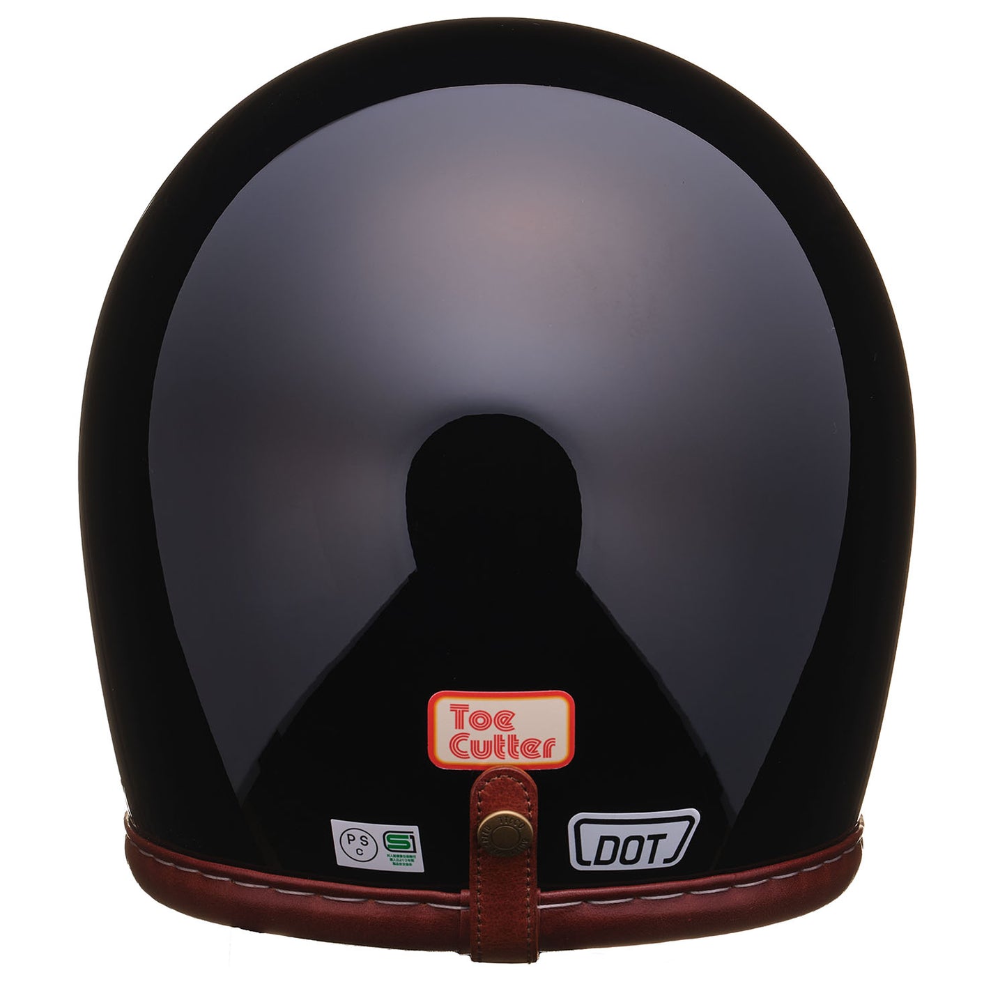 DOT TOECUTTER GENUINE LEATHER TRIM BROWN LEATHER BLACK
