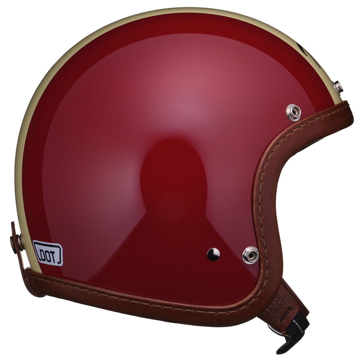 SUPER MAGNUM XXL SIZE LEATHER RIM SHOT BROWN LEATHER MAGNUM RACER RED