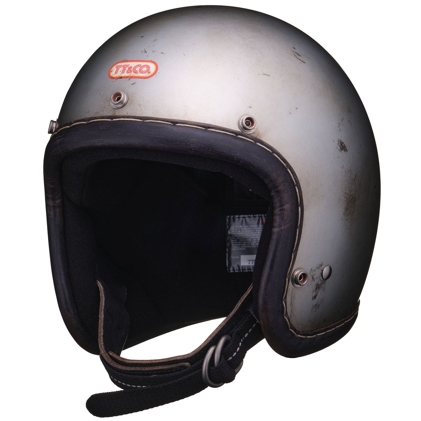 SUPER MAGNUM XXL DISTORTION GENUINE LEATHER TRIM BLACK LEATHER SILVER METALLIC