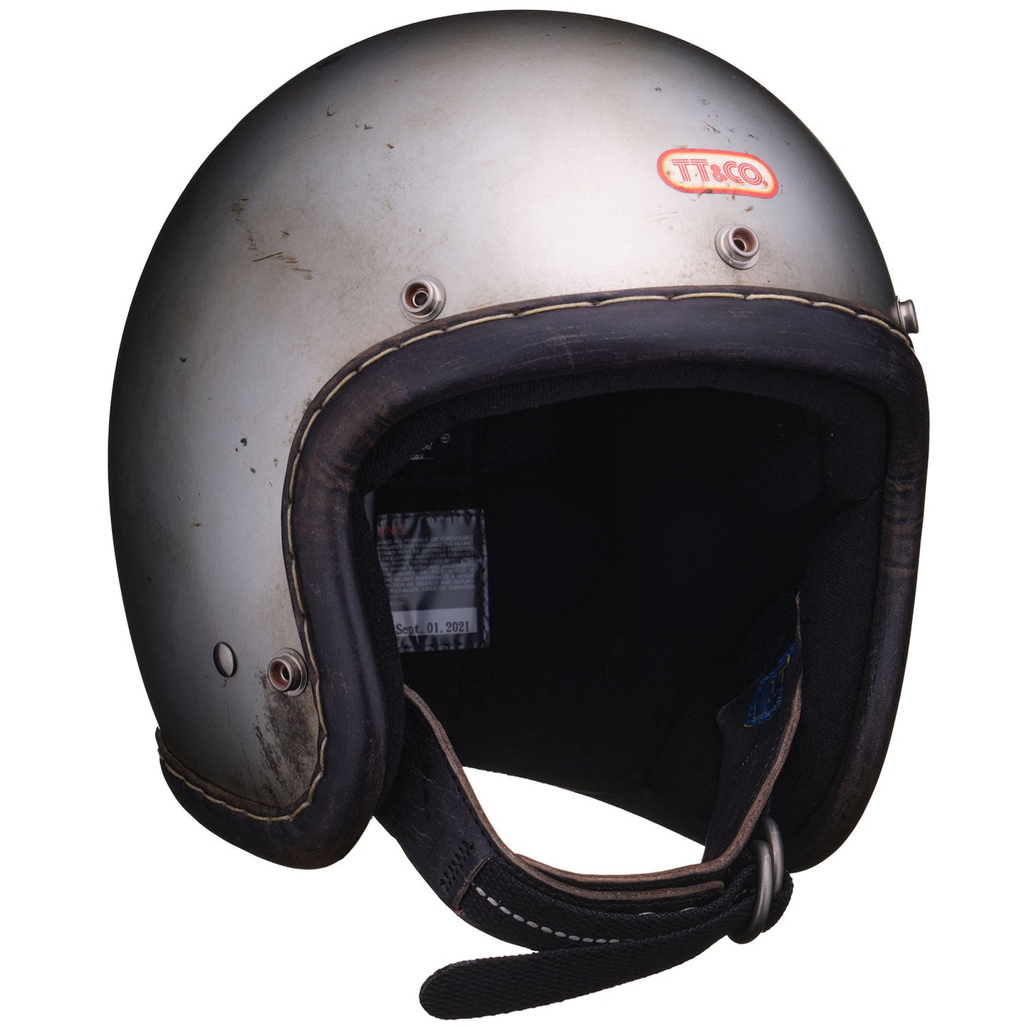 SUPER MAGNUM XXL DISTORTION GENUINE LEATHER TRIM BLACK LEATHER SILVER METALLIC