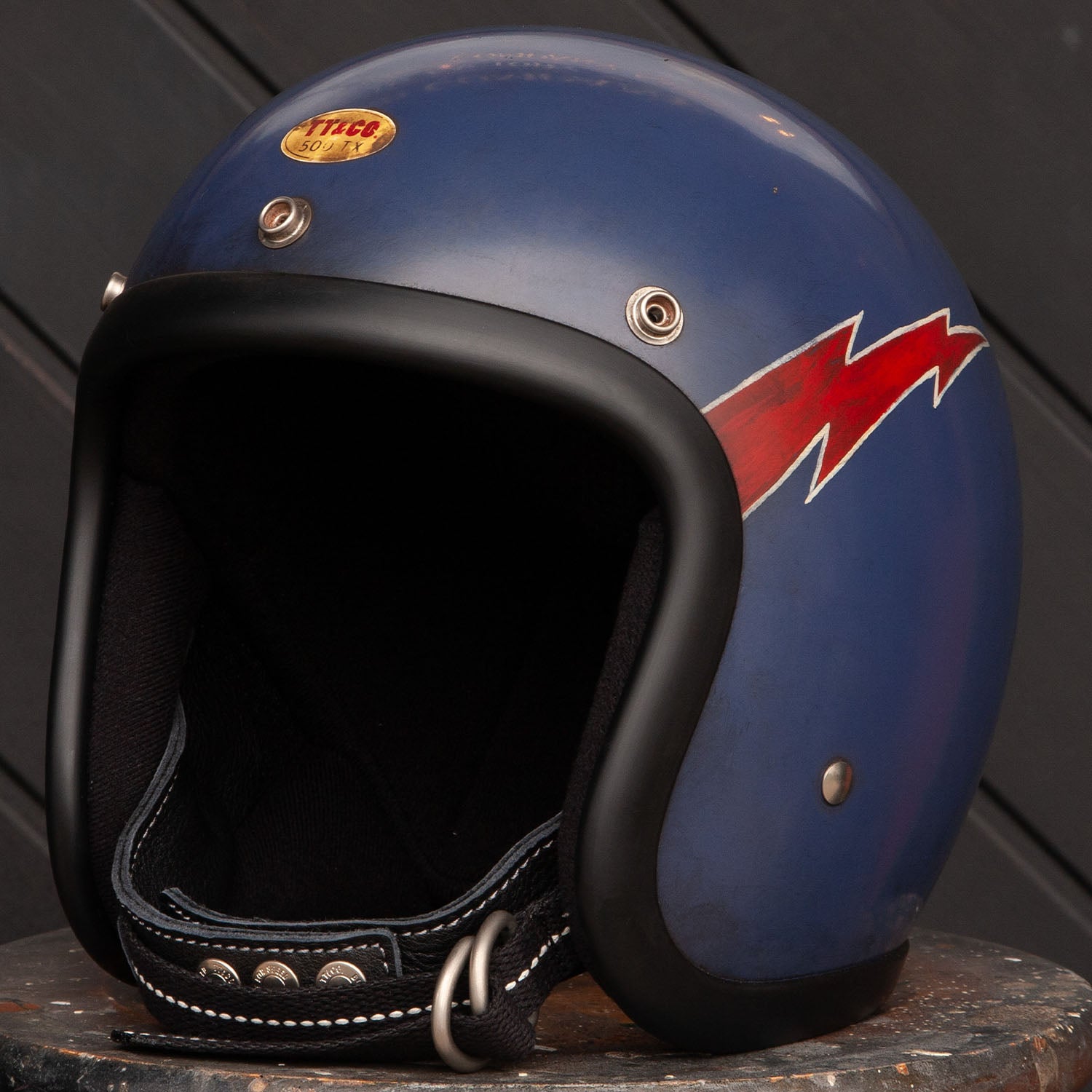 bell 500 helmet blue TT&CO. NEW MODEL 500-TX DISTORTION The Flash BLUE 3/4 OPEN FACE MOTORCYCLE HELMET NOVELTY – TT AND CO GLOBAL