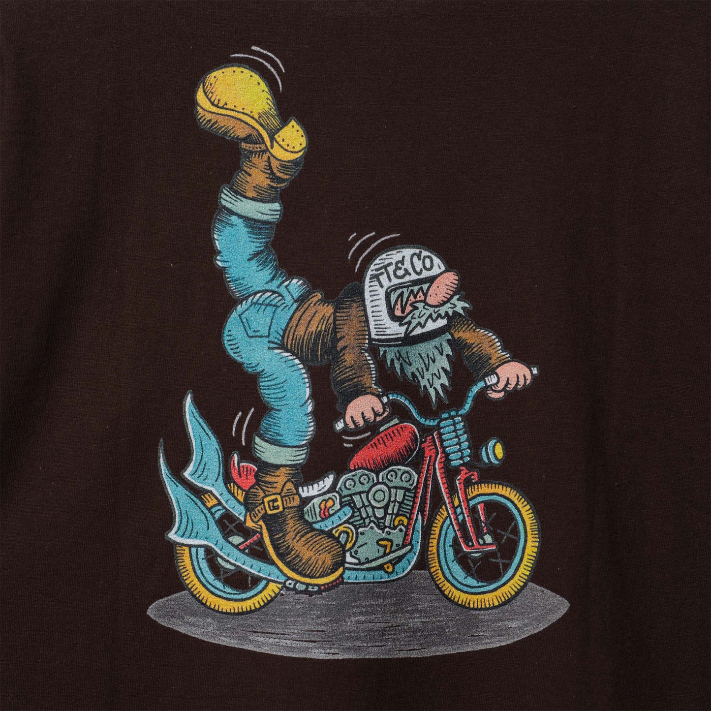 PANCHO1 L/S T-SHIRT BROWN