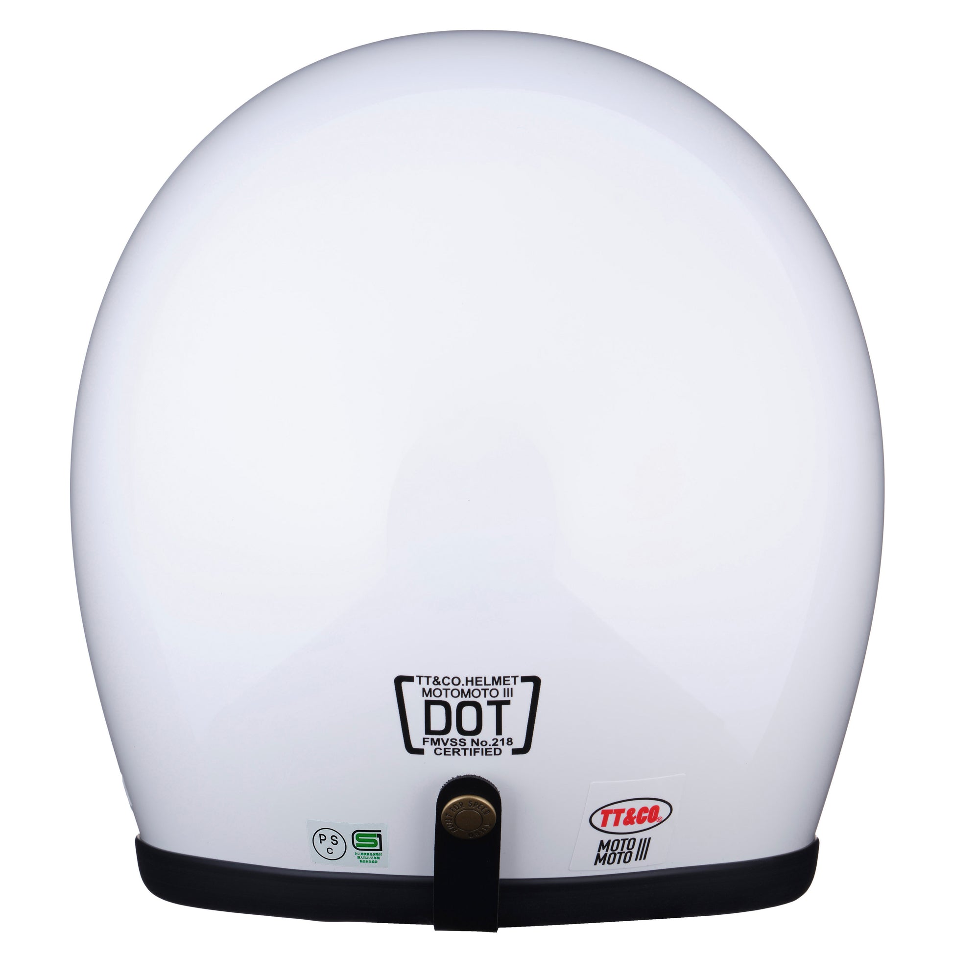 TT&CO. MOTOMOTO3 SG/DOT STANDARD WHITE back