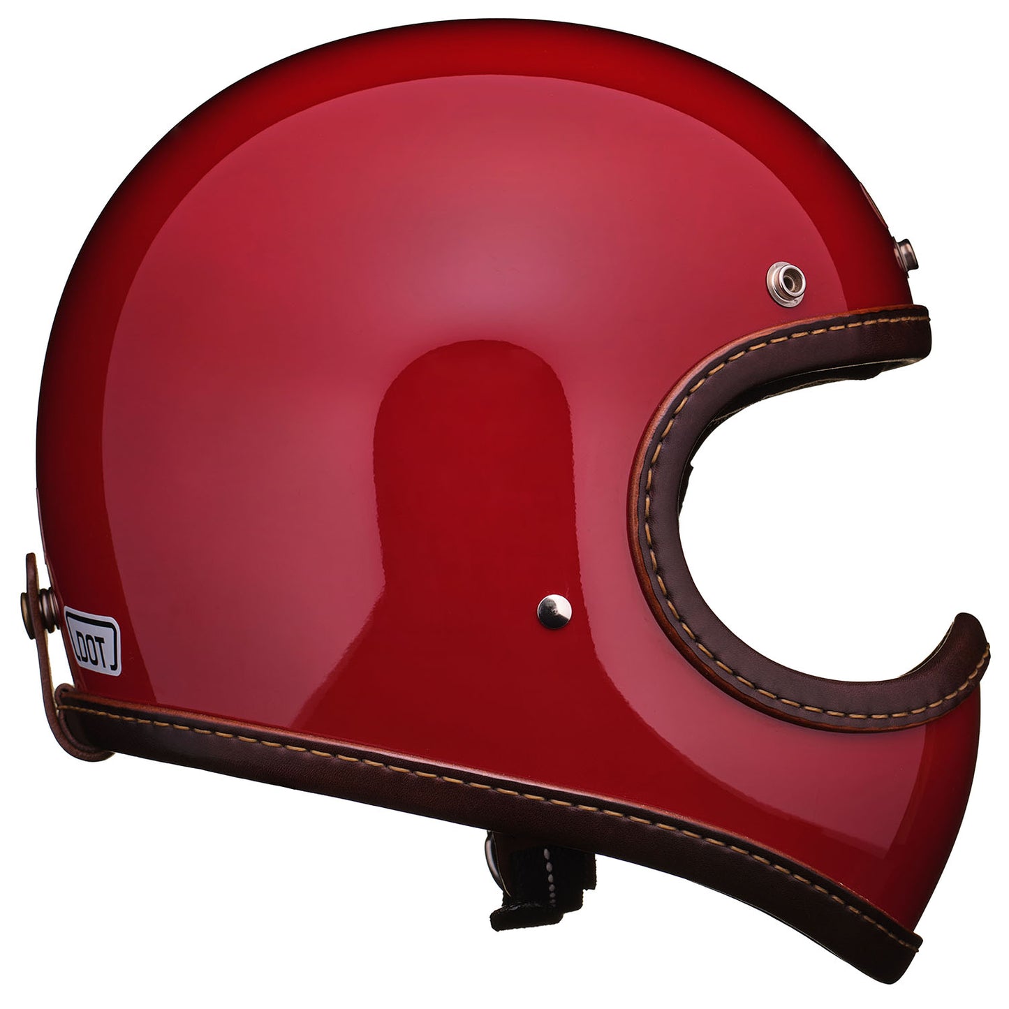 DOT TOECUTTER LEATHER RIM SHOT BLACK LEATHER RED