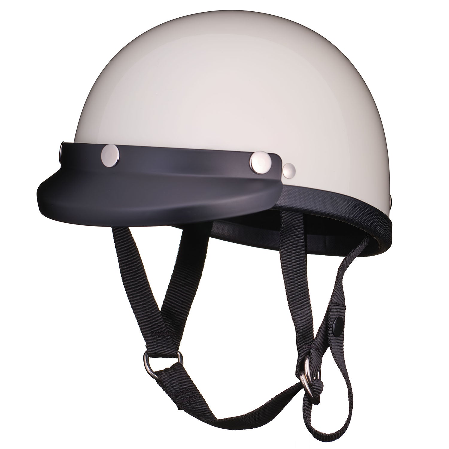 TT&CO. EAGLE ROAD IVORY WITH MINI VISOR MATT BLACK HALF HELMET MOTORCYCLE HELMET NOVELTY – TT AND CO GLOBAL