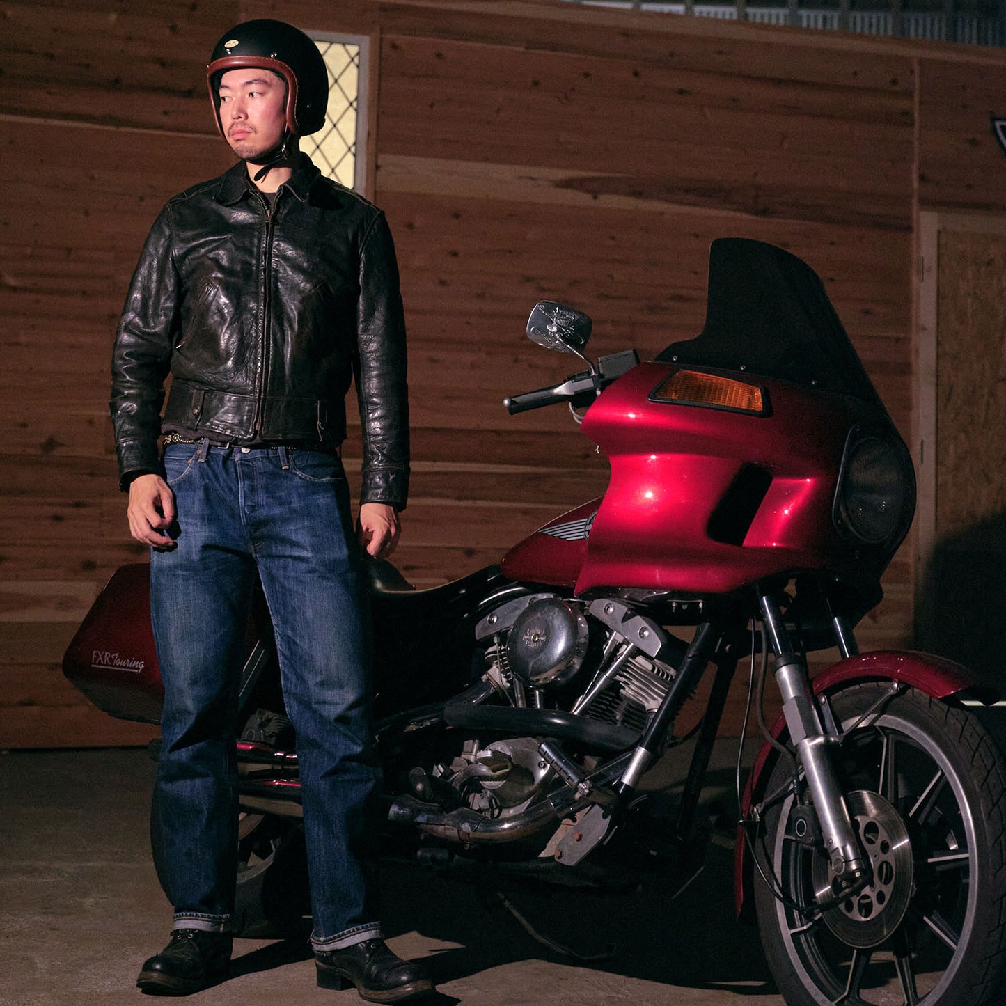 DOT SUPER MAGNUM LEATHER RIM SHOT BROWN LEATHER MATT BLACK