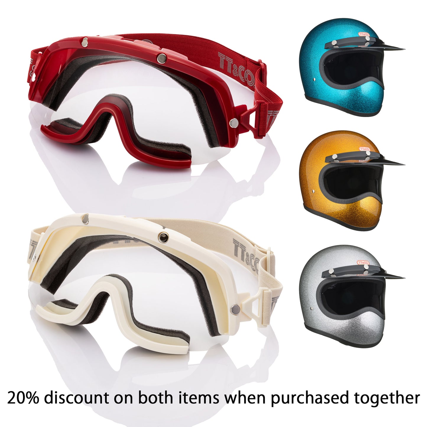TT GOGGLES MODEL A RED