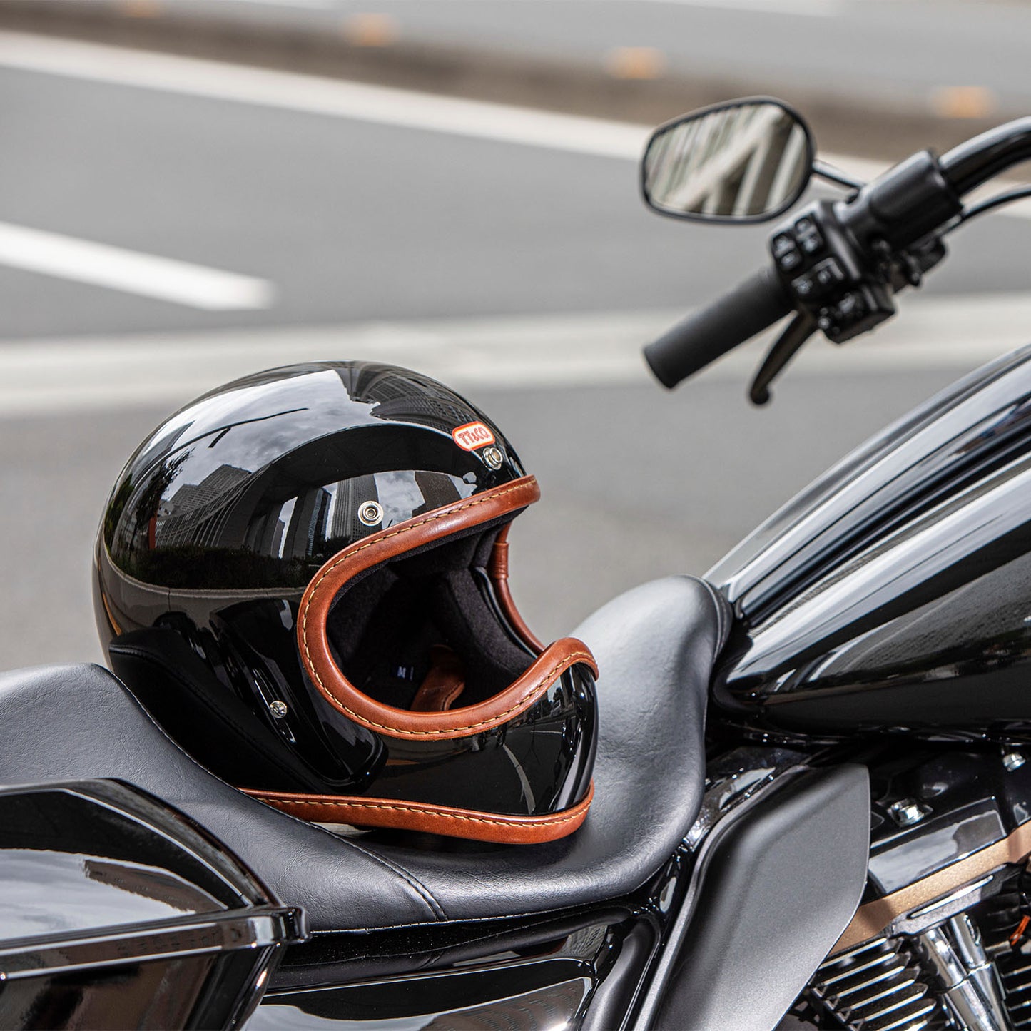 DOT TOECUTTER LEATHER RIM SHOT BROWN LEATHER BLACK