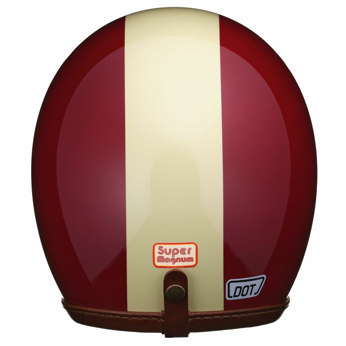 SUPER MAGNUM XXL SIZE LEATHER RIM SHOT BROWN LEATHER MAGNUM RACER RED