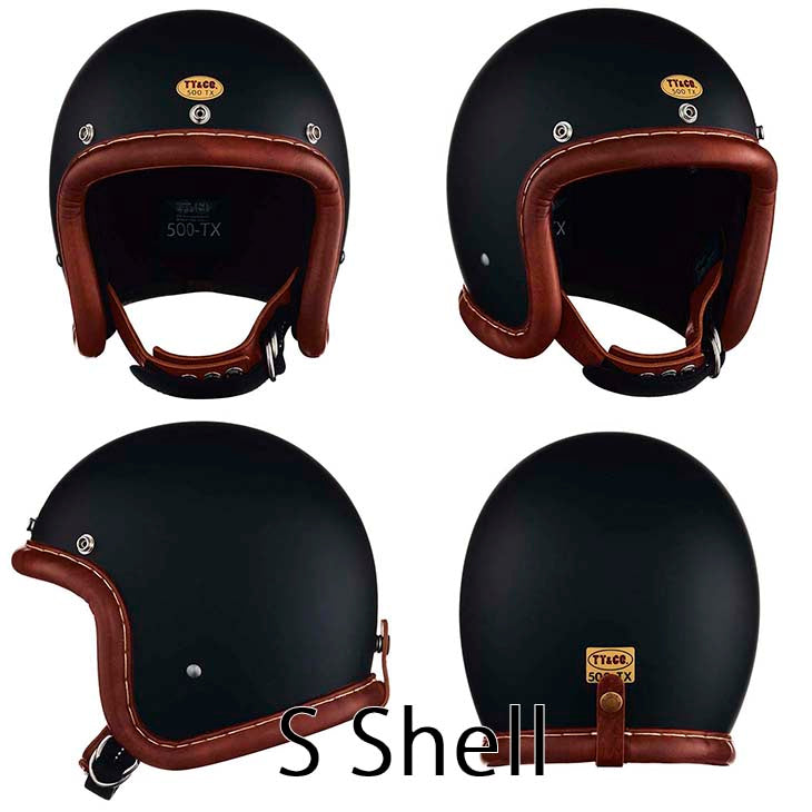500-TX VINTAGE LEATHER TRIM BROWN LEATHER MATT BLACK