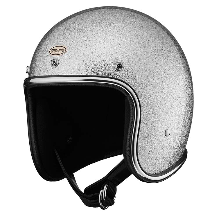 Silver sales half helmet