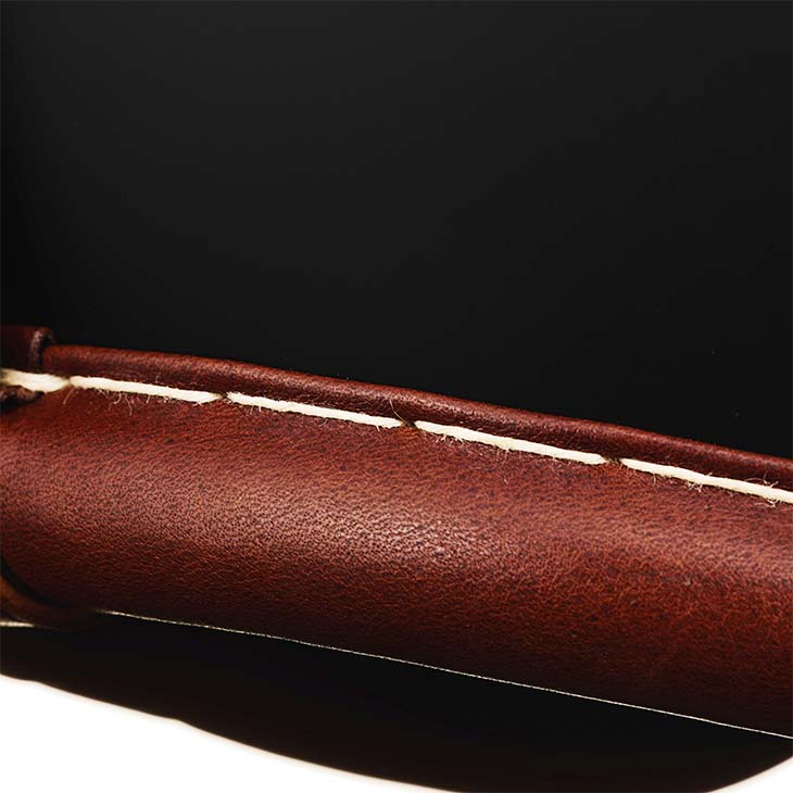 500-TX VINTAGE LEATHER TRIM BROWN LEATHER MATT BLACK