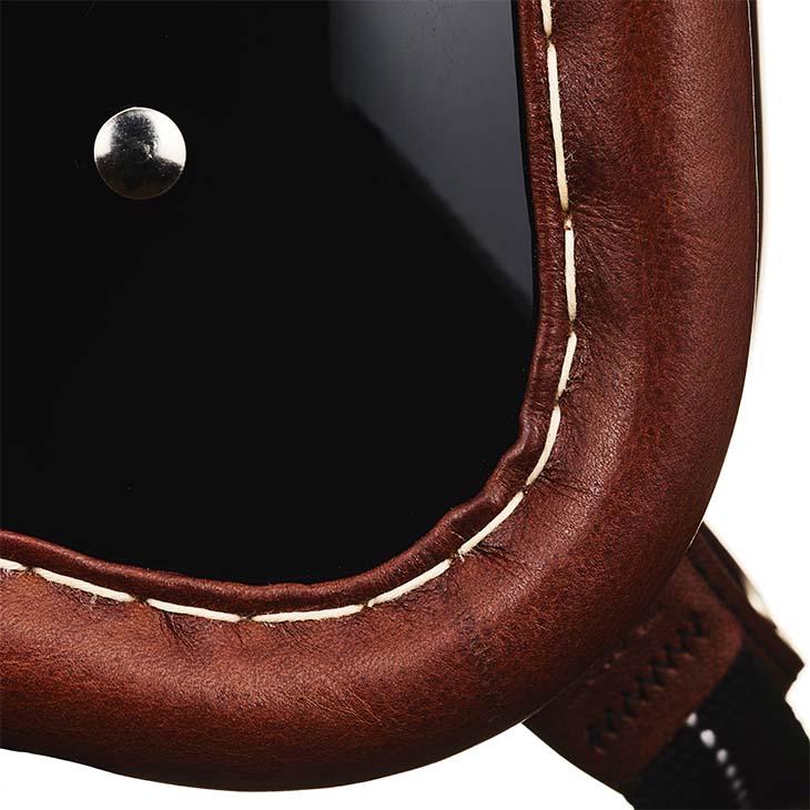 500-TX VINTAGE LEATHER TRIM BROWN LEATHER BLACK