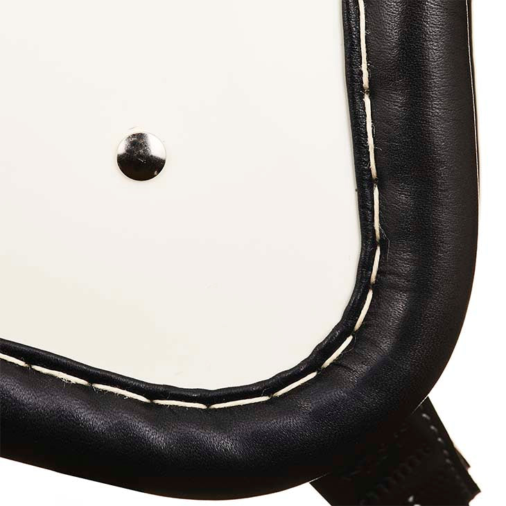 500-TX VINTAGE LEATHER TRIM BLACK LEATHER IVORY