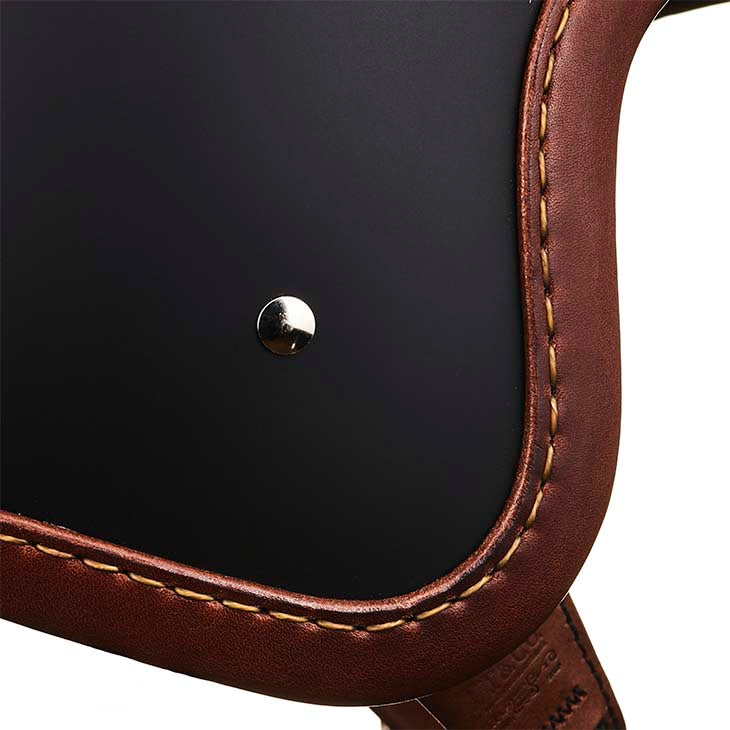 500-TX LEATHER RIM SHOT BROWN LEATHER MATT BLACK