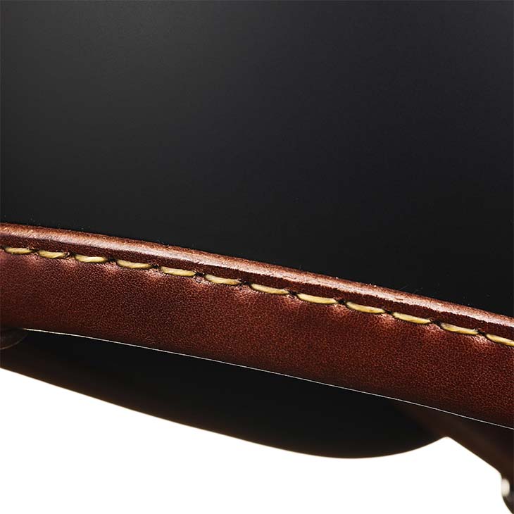 500-TX LEATHER RIM SHOT BROWN LEATHER MATT BLACK