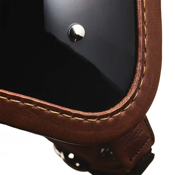 500-TX LEATHER RIM SHOT BROWN LEATHER BLACK