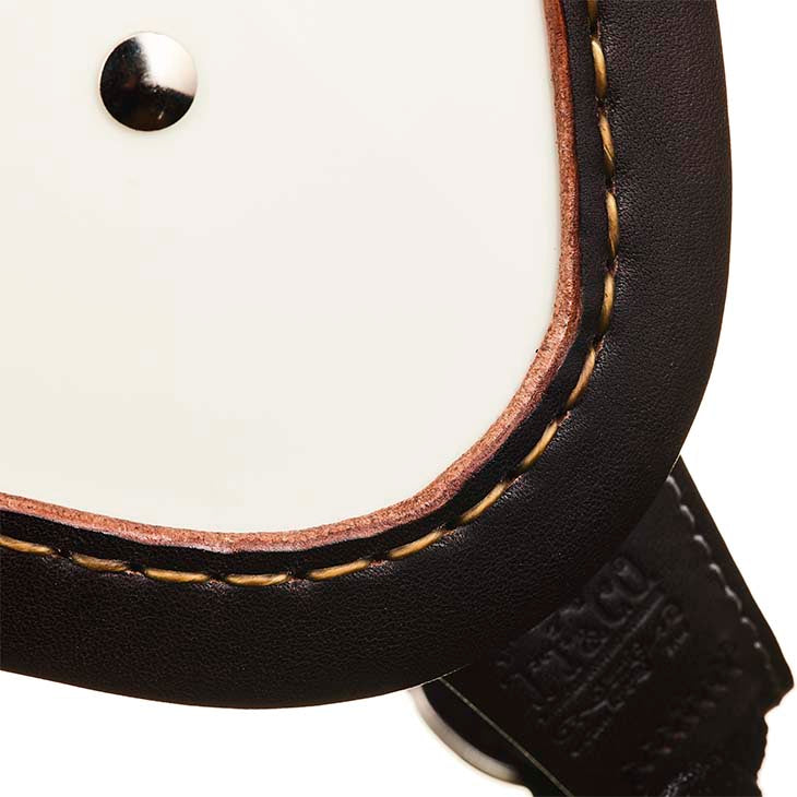 500-TX LEATHER RIM SHOT BLACK LEATHER IVORY