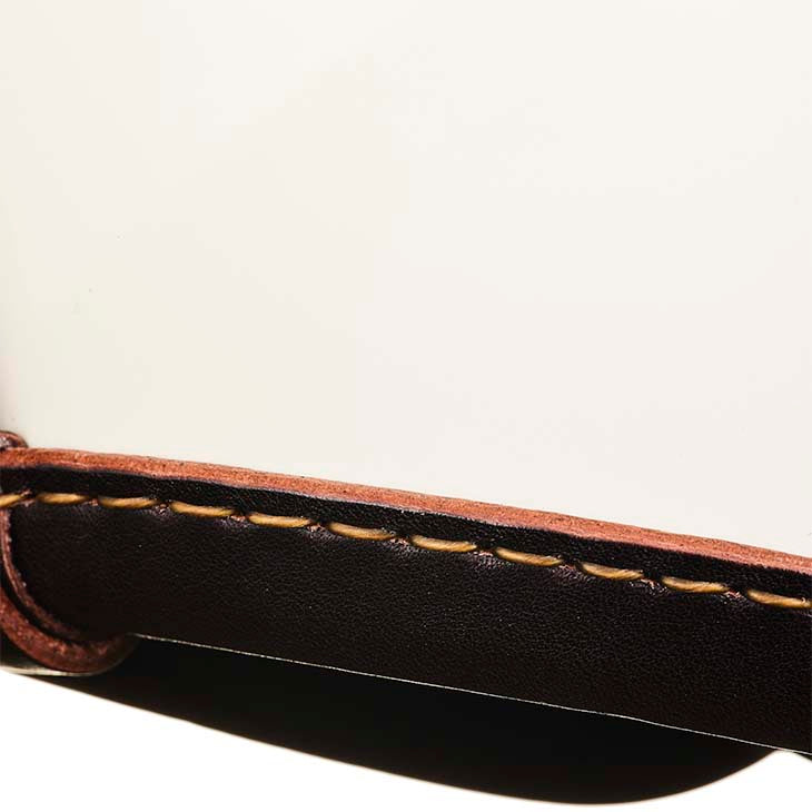 500-TX LEATHER RIM SHOT BLACK LEATHER IVORY