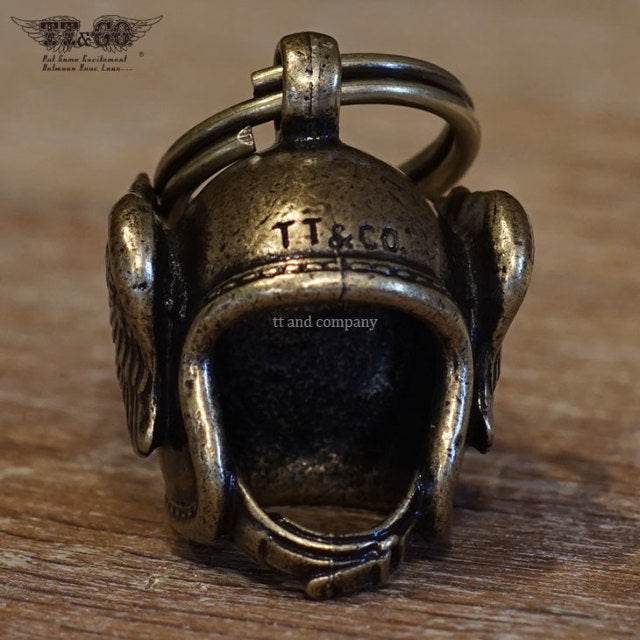 FLYING HELMET KEY RING BRASS