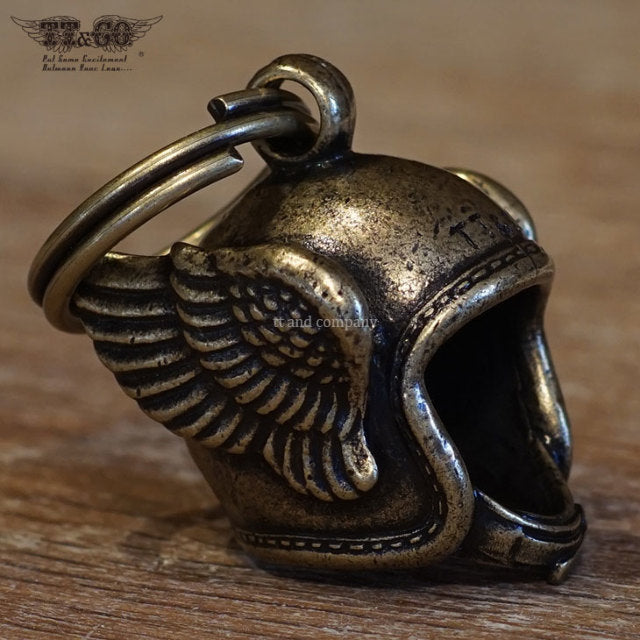 FLYING HELMET KEY RING BRASS