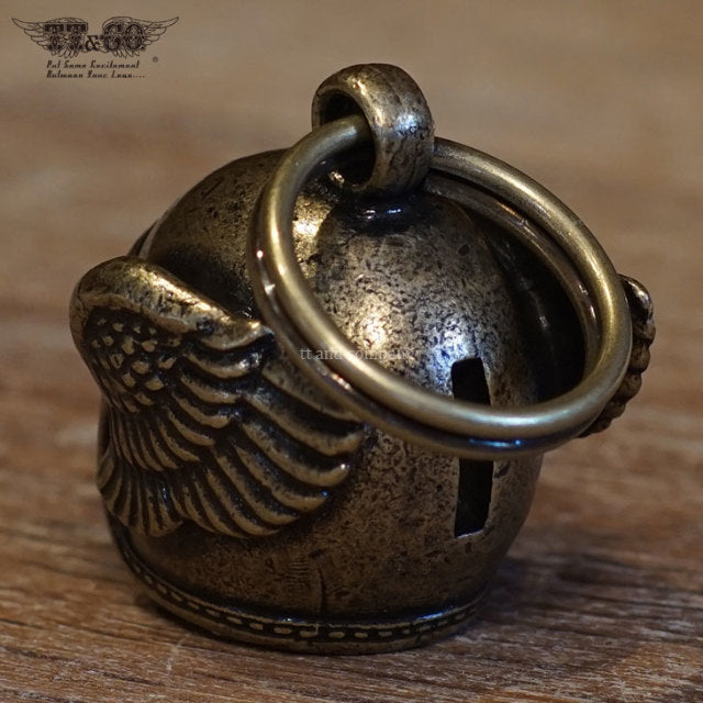 FLYING HELMET KEY RING BRASS