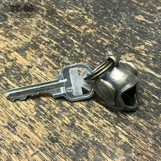 FLYING HELMET KEY RING BRASS