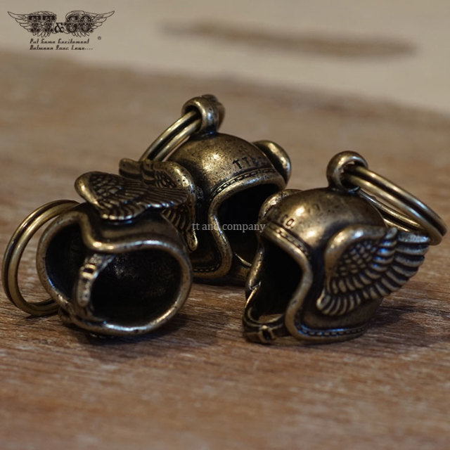 FLYING HELMET KEY RING BRASS