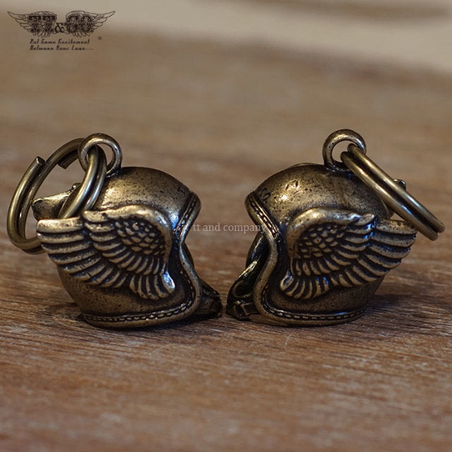 FLYING HELMET KEY RING BRASS