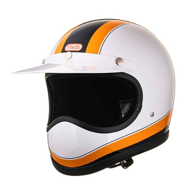 TT&CO. TOECUTTER SG/DOT WORKS COLOR WHITE SMALL FULL FACE MOTORCYCLE HELMET JAPANESE / DOT STANDARD – TT AND CO GLOBAL