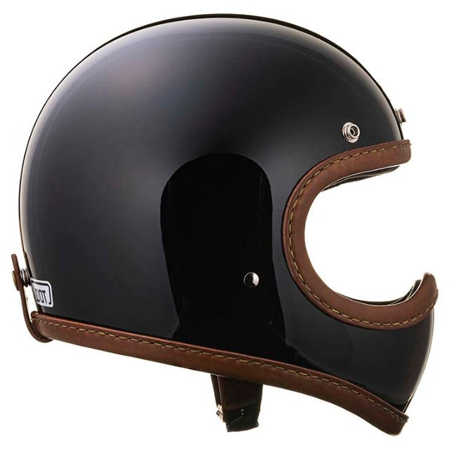 DOT TOECUTTER LEATHER RIM SHOT BROWN LEATHER BLACK