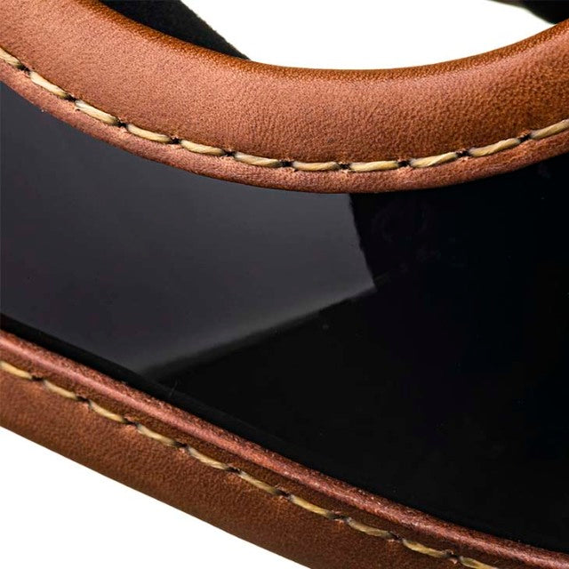 DOT TOECUTTER LEATHER RIM SHOT BROWN LEATHER BLACK