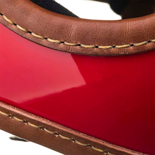 DOT TOECUTTER LEATHER RIM SHOT BROWN LEATHER RED