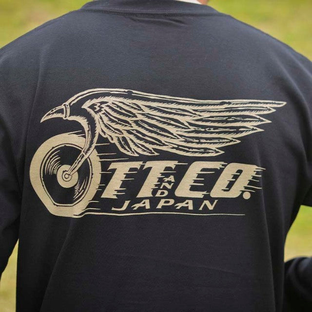 FLYING WHEEL L/S T-SHIRT BLACK