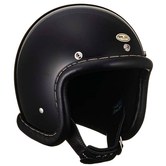 圆点超级大号复古皮革装饰黑色皮革黑色