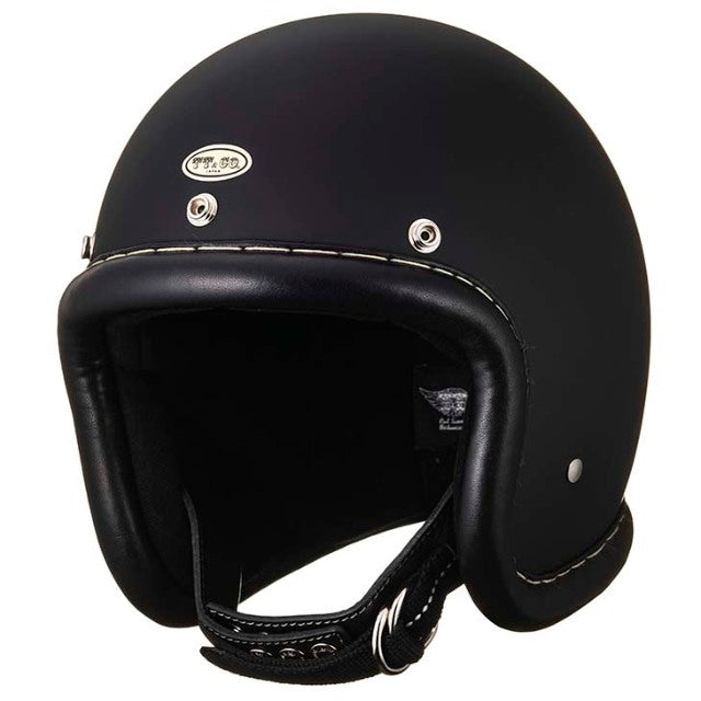 圆点超级大号复古皮革装饰黑色皮革哑光黑色