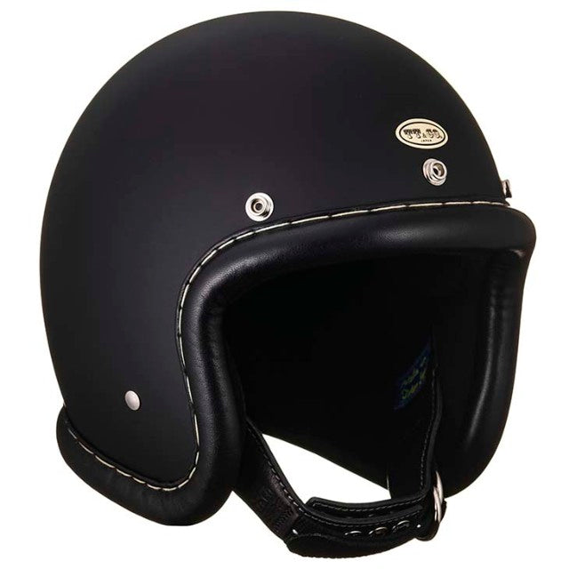 圆点超级大号复古皮革装饰黑色皮革哑光黑色