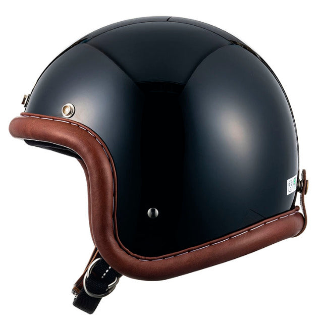 圆点超级大号复古皮革装饰棕色皮革黑色