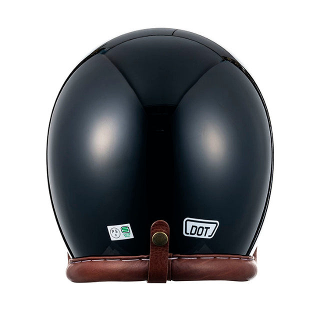 圆点超级大号复古皮革装饰棕色皮革黑色